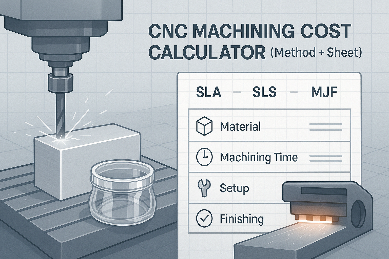 Calculateur de coûts d’usinage CNC